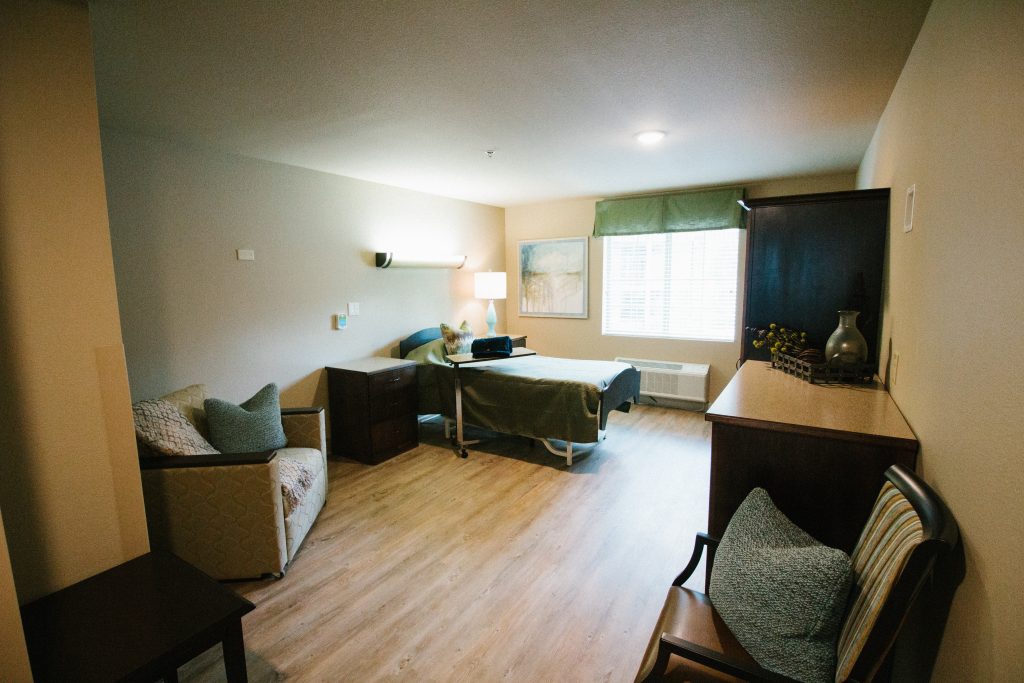 A room available at Amberwood Health and Rehab, a long term care facility