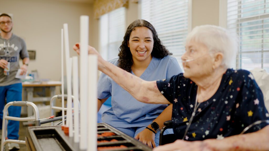 two woman at a skilled nursing facility